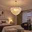 Lustre nordique doré à 3 lumières en verre bullé de 51 cm (20 po), suspension globe tourbillonnante-1037613022