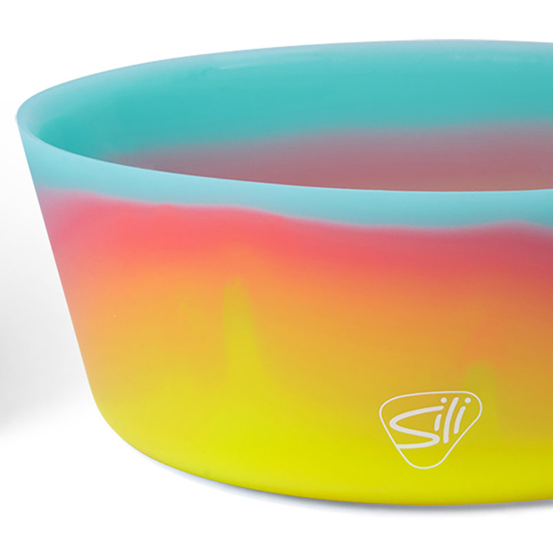 Silipint: silicone 18 oz Squeeze-A-Bowl, ensemble de 2: Aurora - micro-ondes, flexible, incassable, antidérapant, facile à saisir