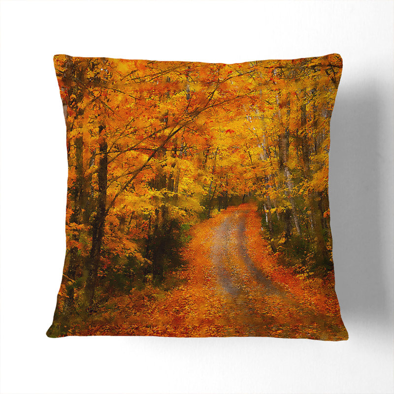 Heading into the Forest Painting Cushion with Filling, 55cm H x 55cm W x 20cm D