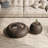 Modern creative round wooden coffee table