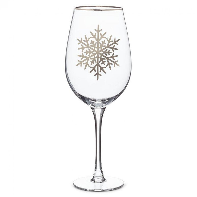 Snowflake Stemmed Wine Goblet