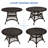 4 - Person Patio Dining Set with Round Table , Cushions Included-12655412-12638216