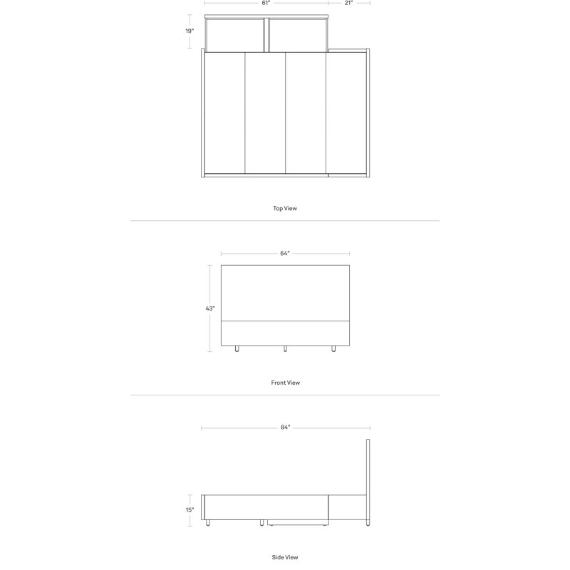 Homecoming Solid Wood Bed, Walnut, Queen