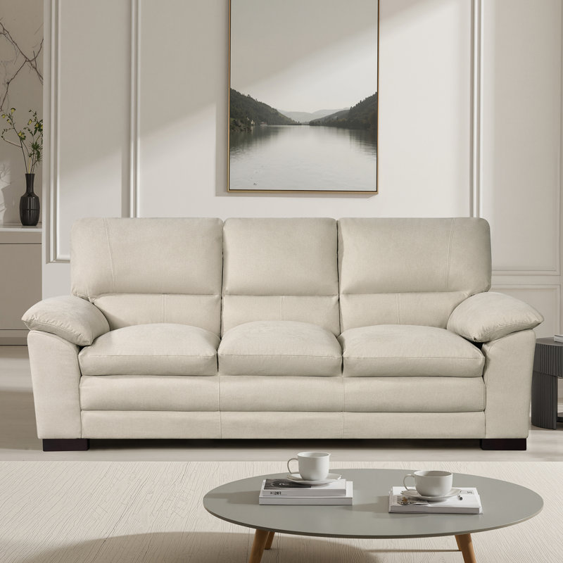 Akshayaa Sofa, 91cm H x 214cm W x 87cm D, Beige, 2