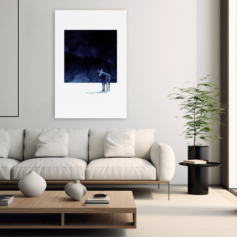 «I Am Going Back - Art animaux fantastiques, surréalisme et loups», H 60 po x l 40 po