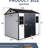 8x6 Ft Resin Outdoor Shed With Sloping Roof & Lockable Door - Waterproof For Garden, Patio Grey White 8*6 Ft Garden Use Two Windows-118124273-118124274