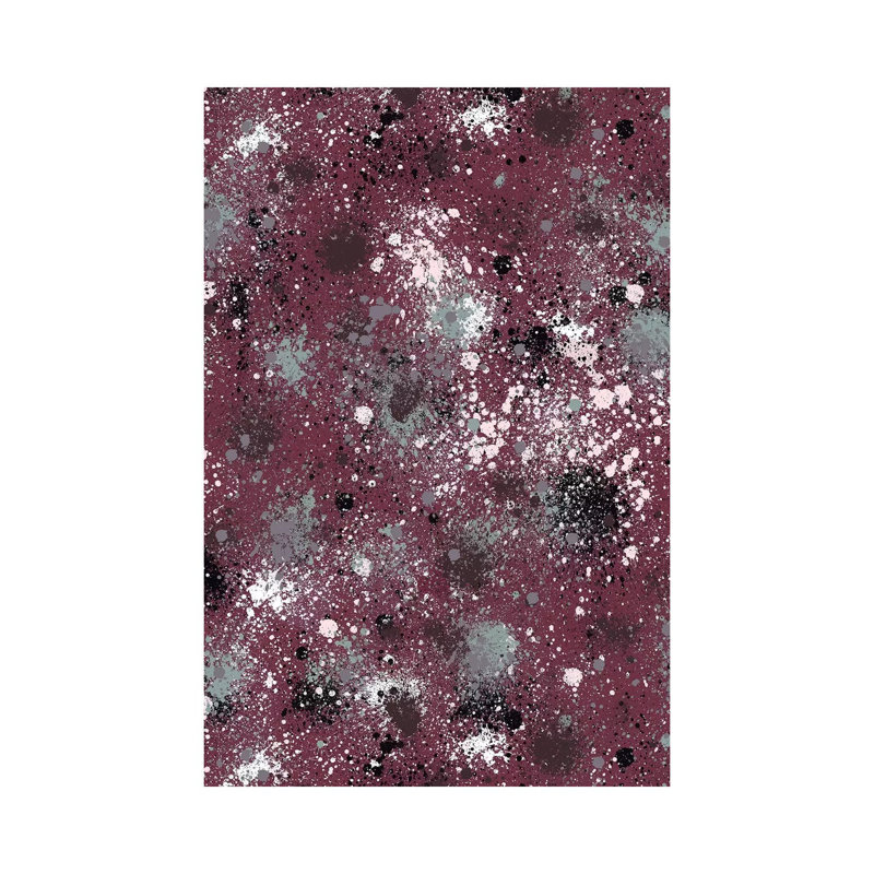 Ink Splatter Dust Burgundy by Ninola Design - No Frame Print on Canvas, 66.04 cm H x 45.72 cm W