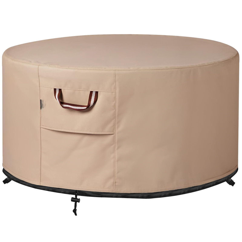 Couvre-foyer rond en polyester résistant à la déchirure et résistant aux déchirures et aux rayons UV, résistant à la décoloration et à l'eau résistant à la décoloration et à la décoloration - 41-44 pouces