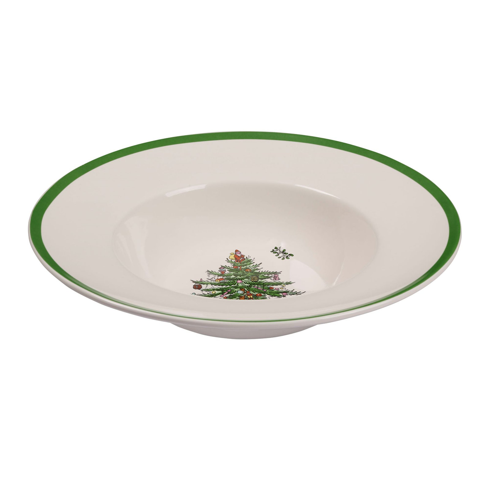 Christmas Tree Earthenware Pasta Bowl