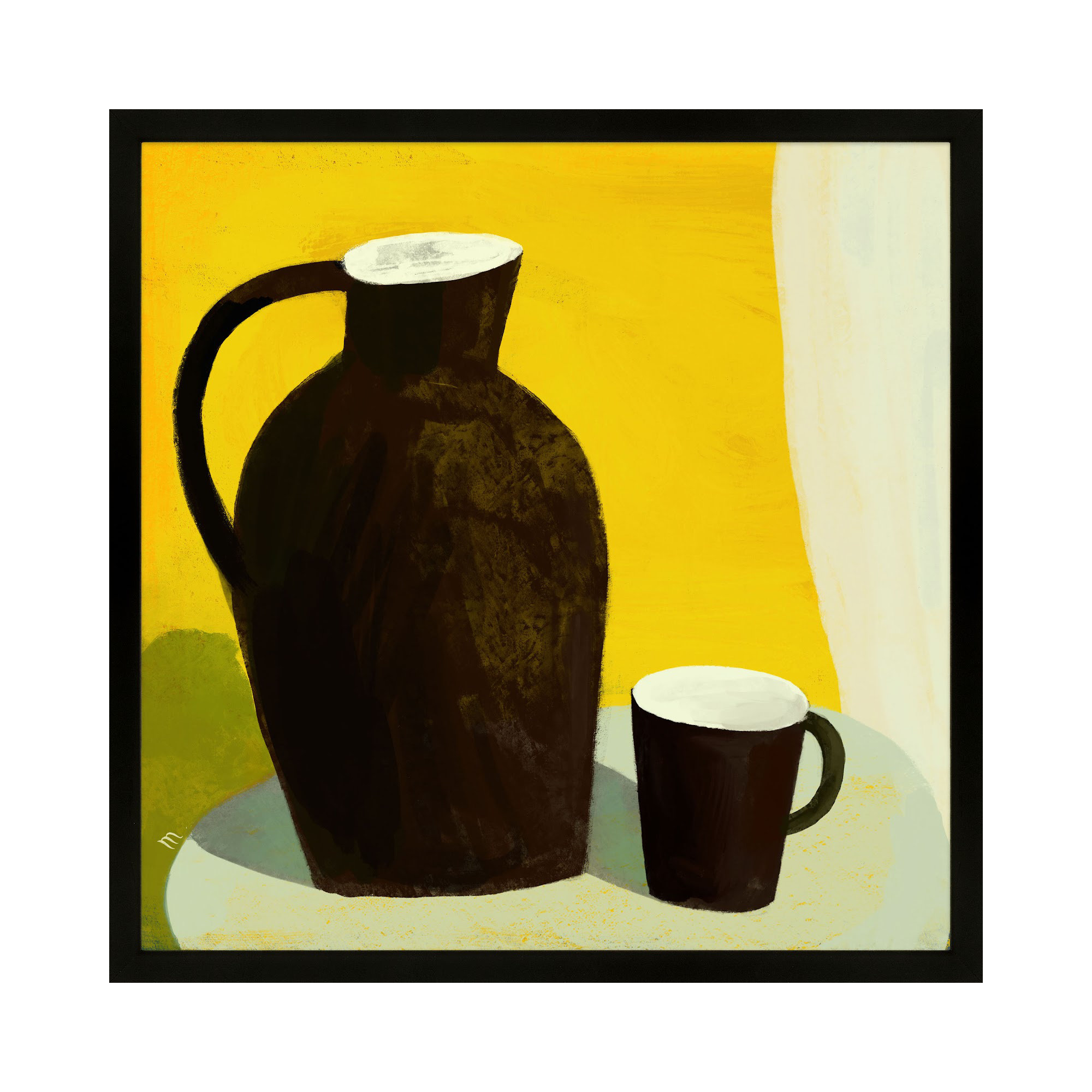 The Yellow Room by StudioM, Black, 24" H x 24" W x 1.25" D