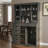 Large Top Bar Cabinet With 9 Drawers , Glass Holder