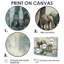 «Gullion Elephant Family At The Watering Hole I», art mural éléphant pour le salon-625284878-625284872-625284869