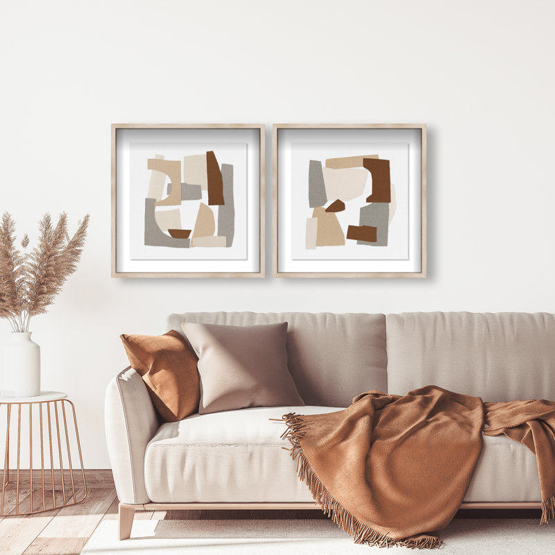 Broken Vase Set Set by Oliver Gal, 25.5" H x 25.5" W, Natural Oak Shadowbox