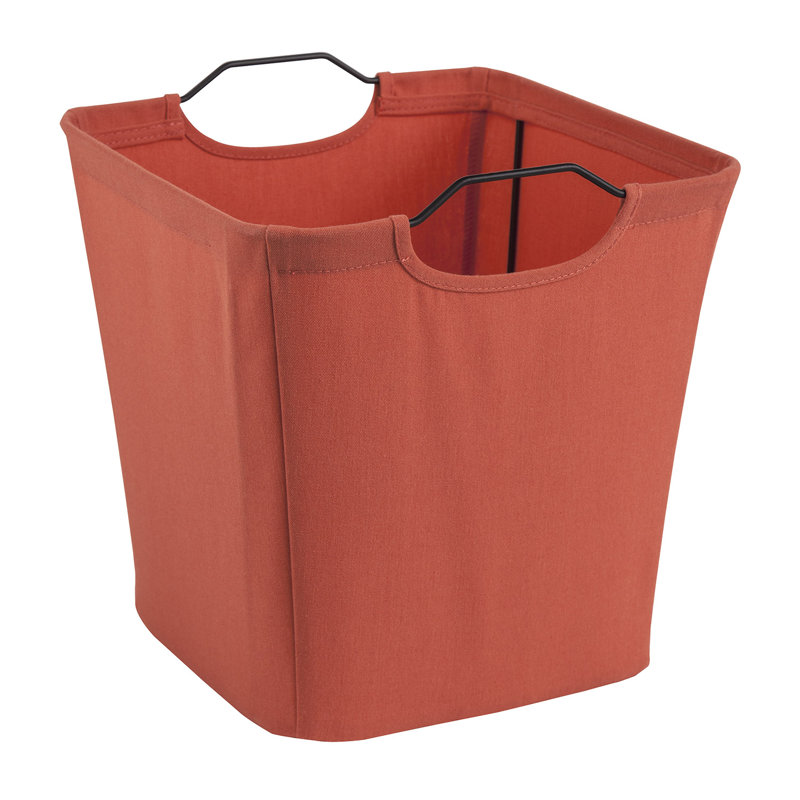 Cubeicals Wire Frame Handle Storage Bin, Coral