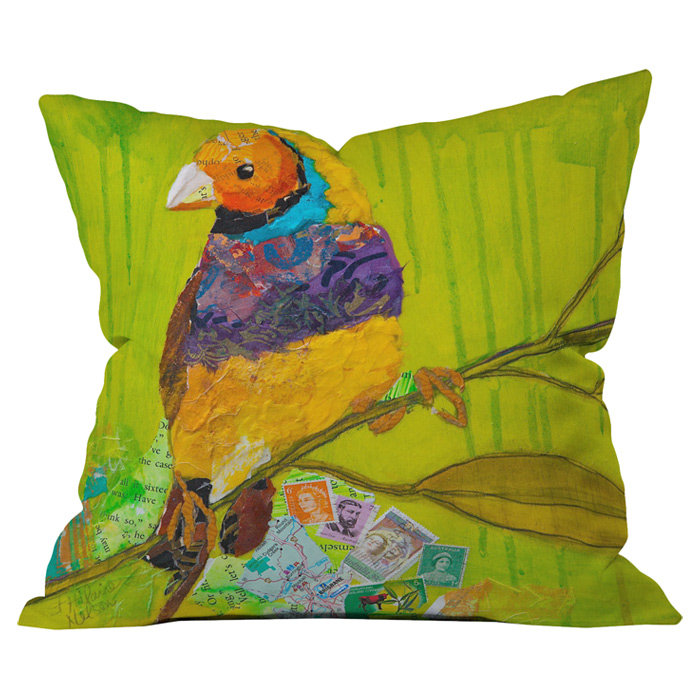 Gouldian Finch Outdoor Throw Pillow, 16" x 16"
