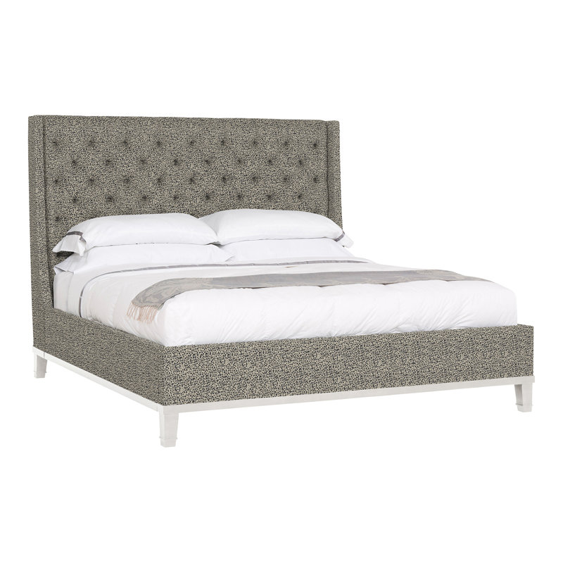 Michael Weiss Upholstered Wingback Bed, Worthy Snow, Casa Blanca