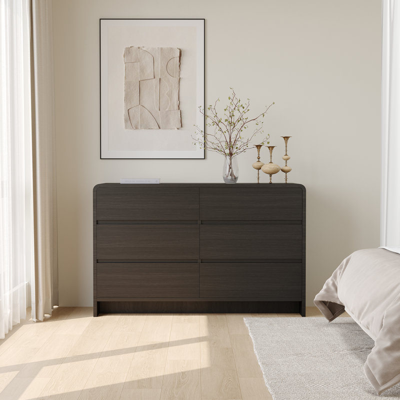 Commode 6 tiroirs, Noir
