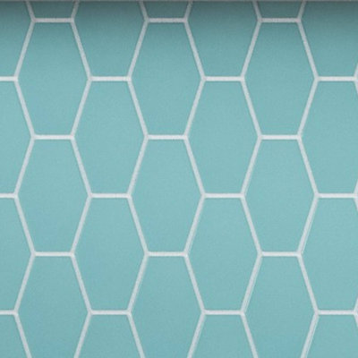 Long Hex 10.60in.x11 in. Glass Mosaic Tile