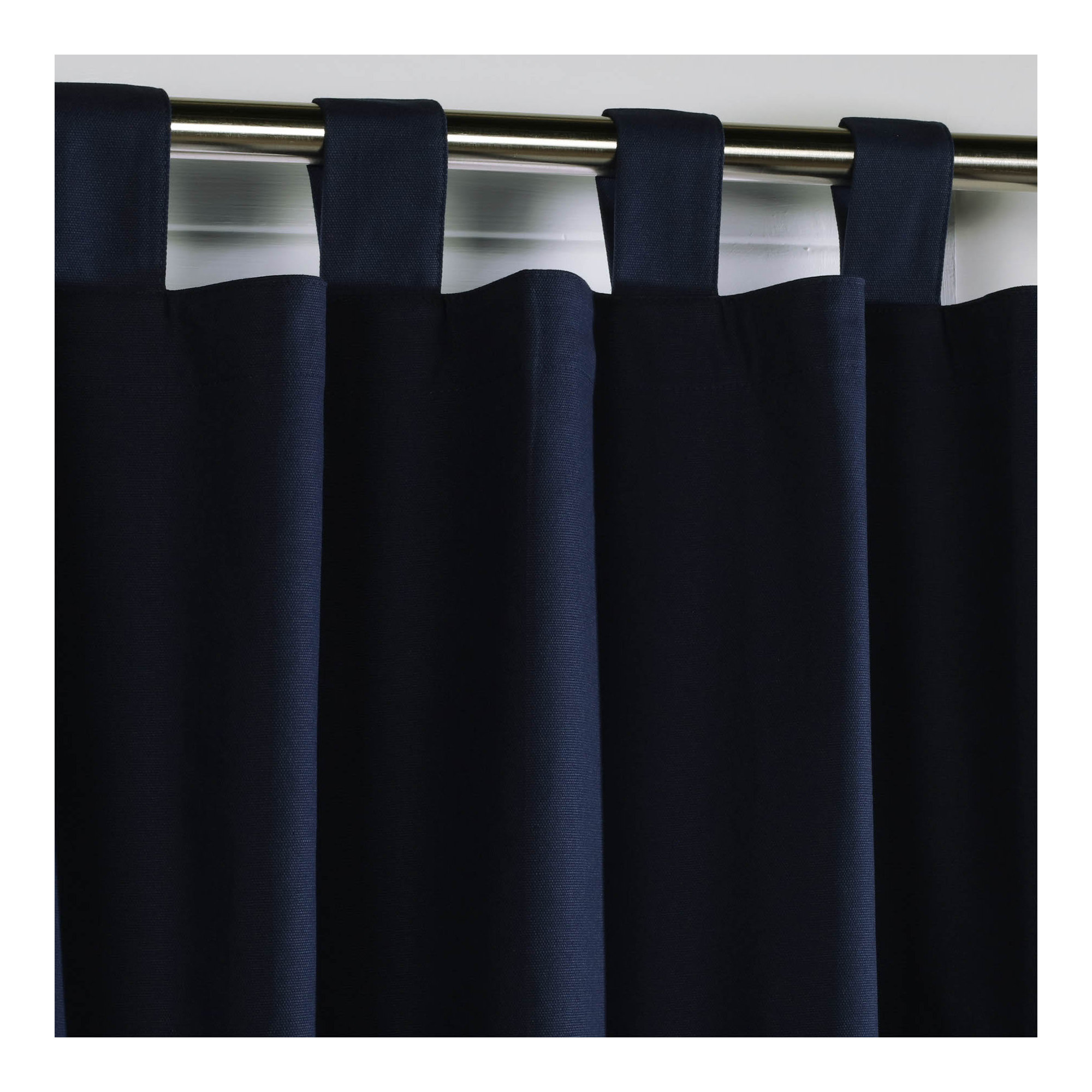 Mcgowen 100% Cotton Solid Room Darkening Thermal Tab Top Curtain Panel, 40" W X 72" L, Navy