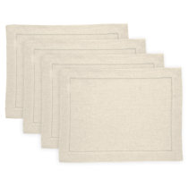 Luxe Hemstitched Bordered Linen Placemats