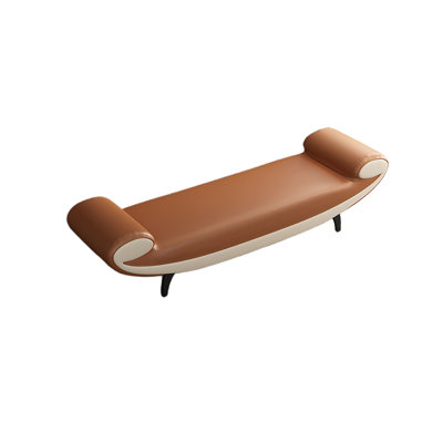 Eftichia Leather Match Upholstered Bench