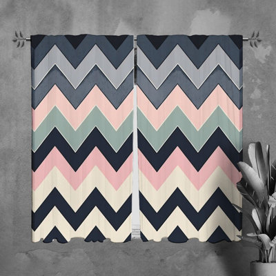 Paire de rideaux obscurcissant en polyester Tashma