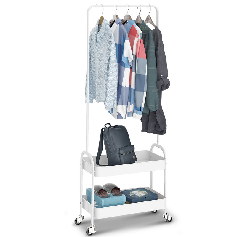 Porte-vêtements sur pieds Bobbi-Don, Blanc