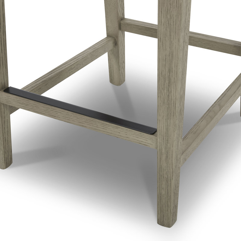 Tabouret de comptoir rembourré Bethea, Lin effie performance Effie Insignia