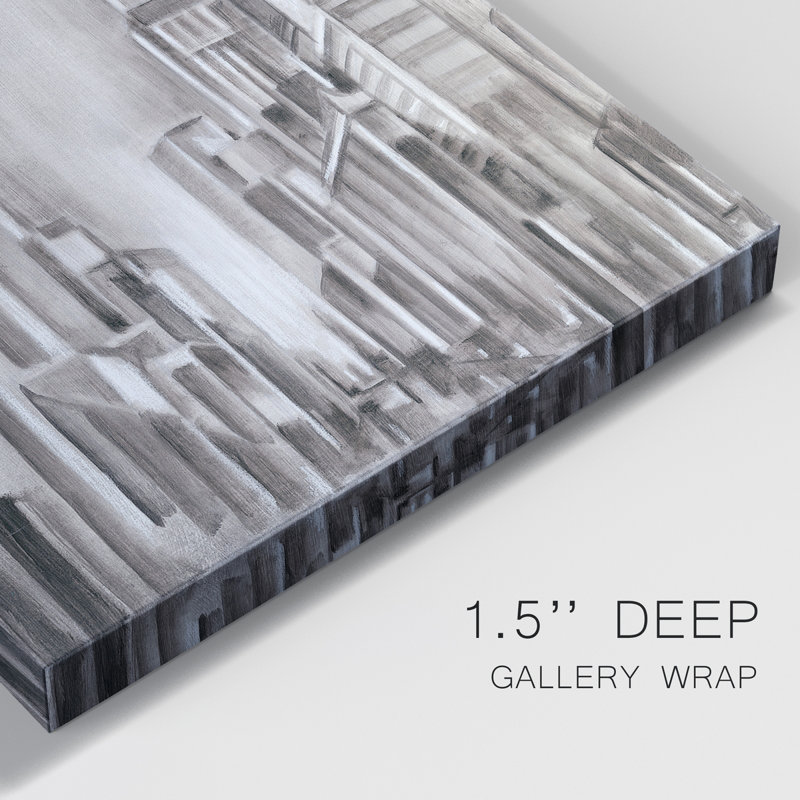 Art déco, paysage urbain I - impression sur toile tendue, H 18 po x l 12 po x P 1 po
