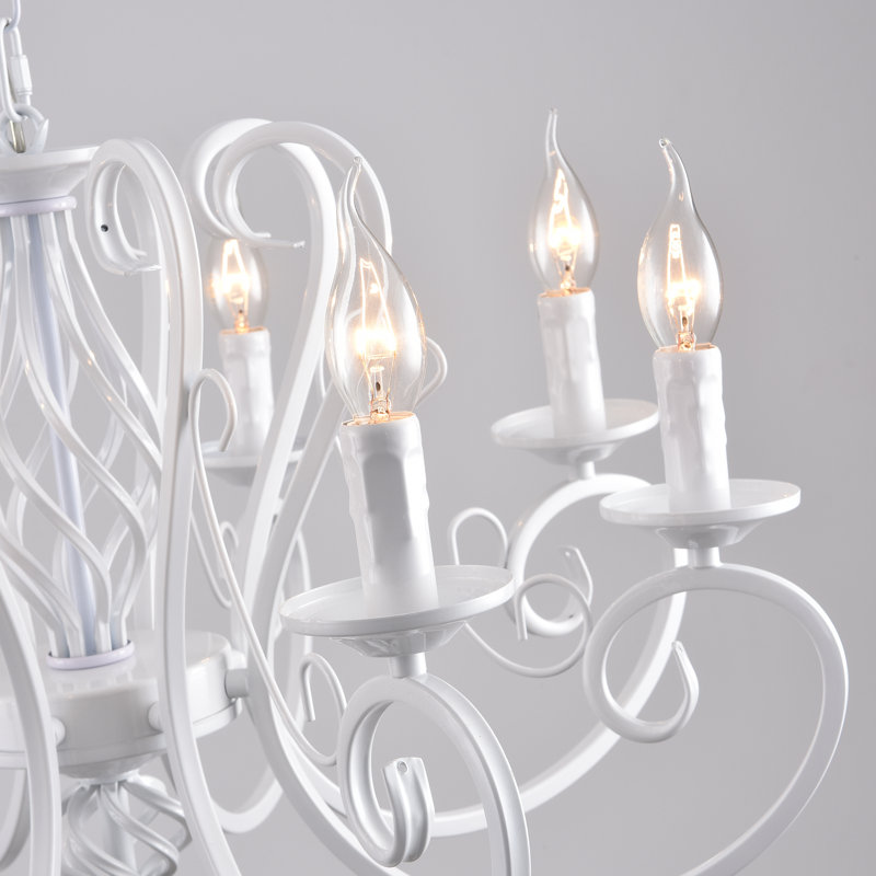 Dirksen 8 - Light Dimmable Classic / Traditional Chandelier, White
