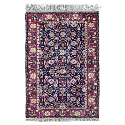 Rare Vintage Turkish Manchester Kayseri Rug, 100% Wool