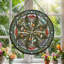 Panneau de vitrail Mushroom Mandala, 7,8 heures-1488587670