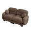 Canapé modulaire confortable à 2 places en tissu de chenille plissé avec siège ergonomique en mousse haute densité, accoudoirs arrondis arrondis et 2 coussins décoratifs ronds-1880717348