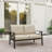 48-Inch All-Weather Metal Loveseat with Plush Beige Cushions and Durable Khaki Frame for Outdoor Comfort-1336993783