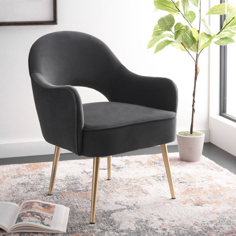 Maison Velvet Armchair, Black