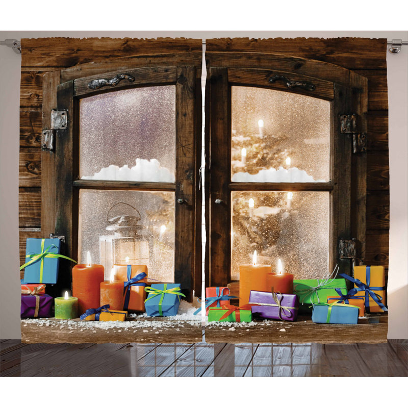 Semi-Sheer Rod Pocket Curtain Panels, 54" x 108"