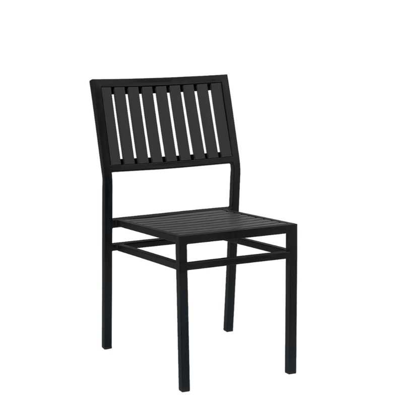 Chaise d'appoint de patio, Noir