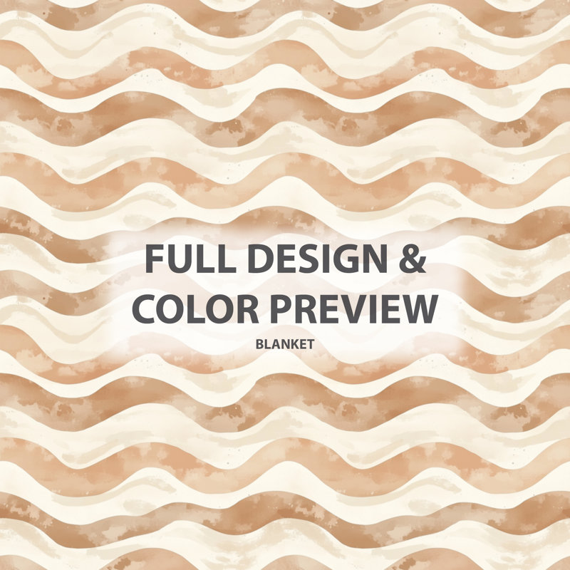 Couverture polaire Boho Waves Neutral II - Beige, jeté chaud, Beige/White Abstract 2