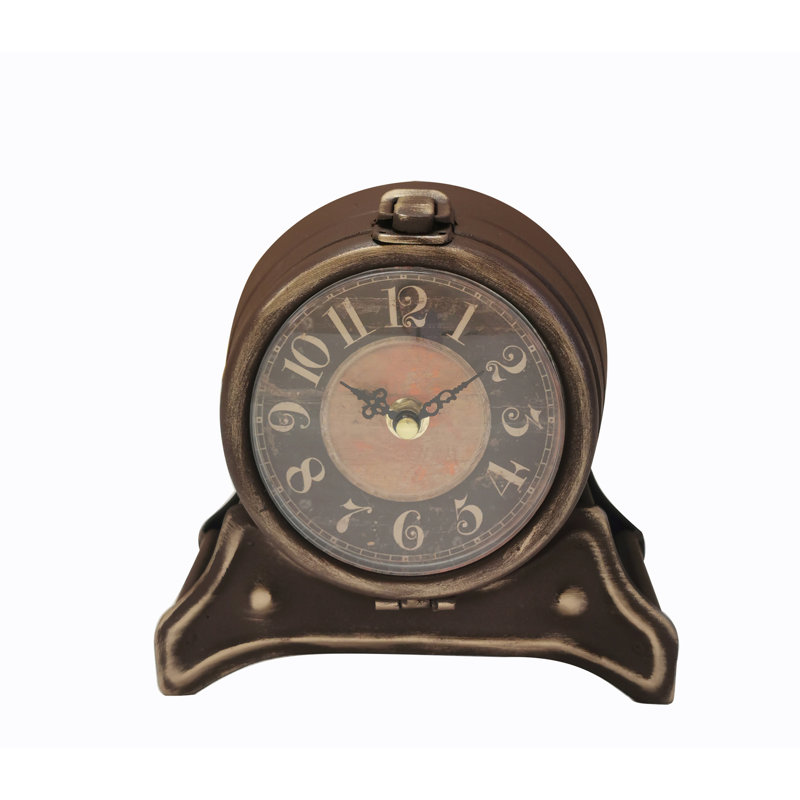 Horloge de table tonneau de bière