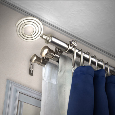 Steel Adjustable 0.81'' Triple Curtain Rod
