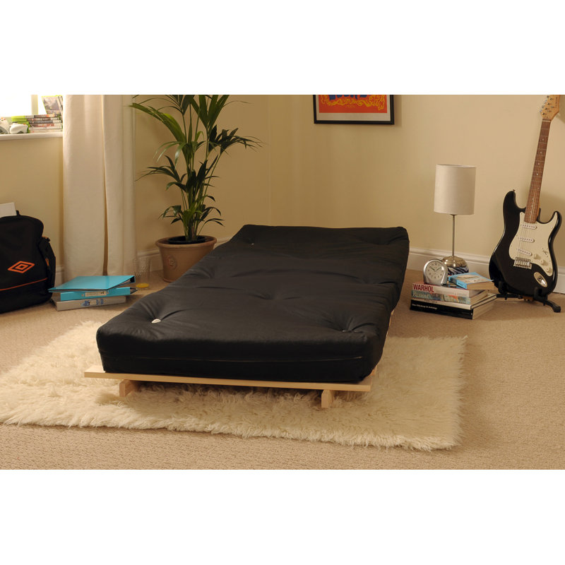Arlete Upholstered Futon Chair, Black, 76cm H x 76cm W x 78cm D