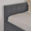Structure de lit tapissier avec rangement, dossier et accoudoirs confortables, gris Velvet-1221113727