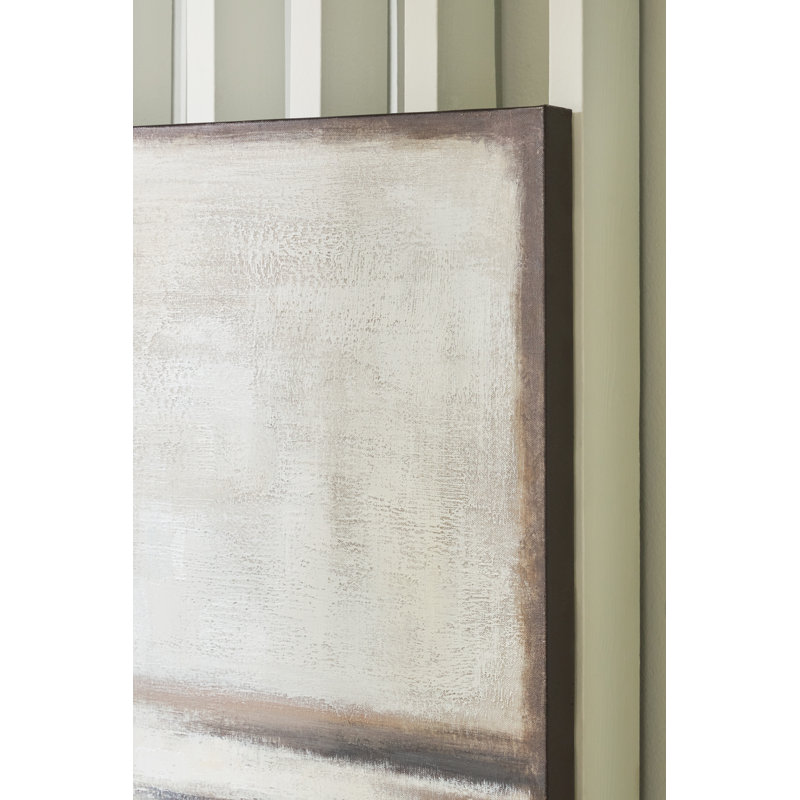 Beige and Light Brown Abstract Canvas Wall Art Set