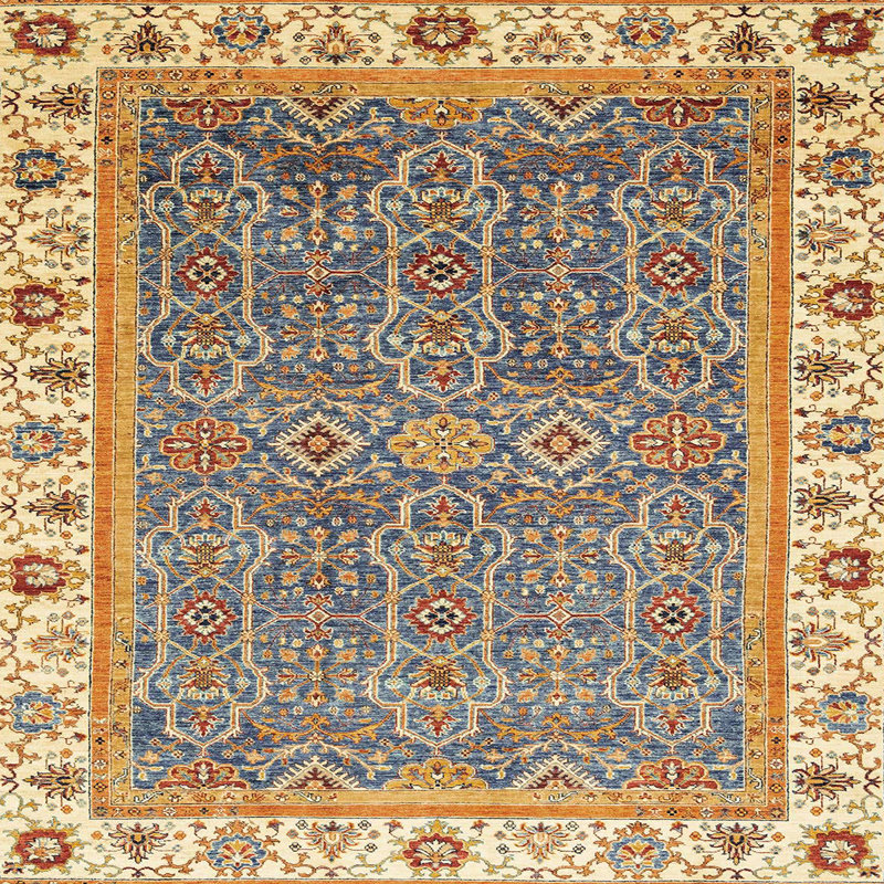 Abstract Indoor Rug, Square 5'