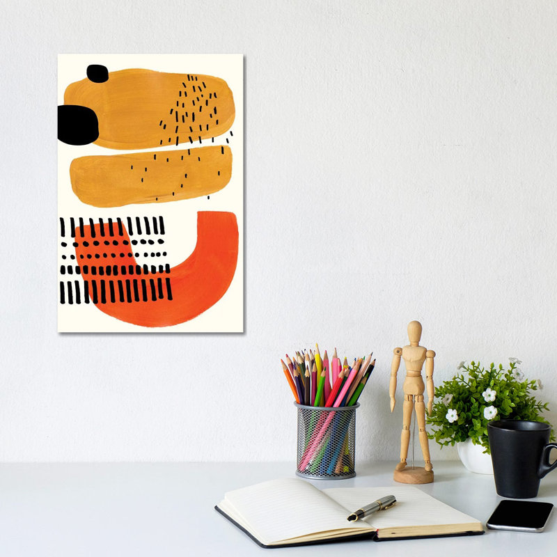 Mid Century Smile by EnShape - Wrapped Canvas Print, 20.32 cm H x 30.48 cm W