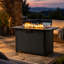 Chauffe-terrasse d'extérieur au propane 50000 BTU avec pare-vent en verre