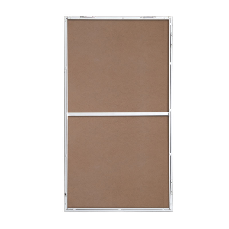 Miroir mural Sabine, 36 po x 20 po, Argent