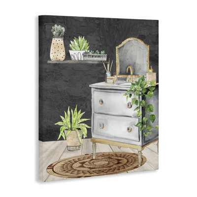 Toile de salle de bain Relaxed Green, design par Kim Allen