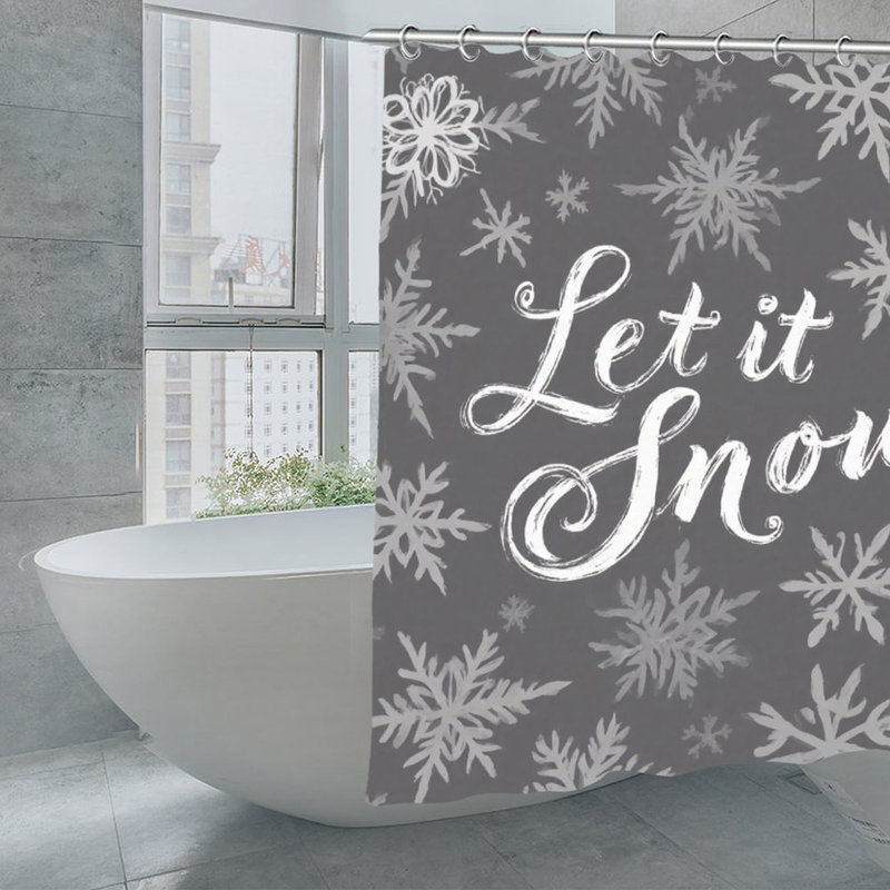 Rideaux de douche "Let It Snow", 71 x 71