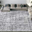 Tapis gris foncé / argent en laine noué à la main-106953921
